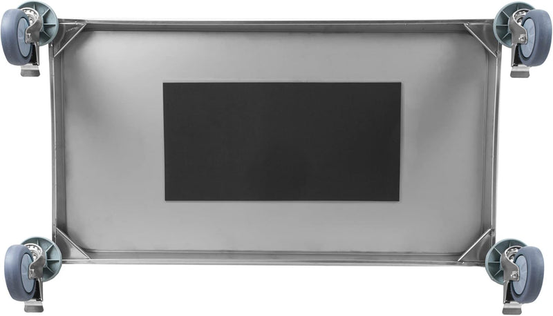 Mahlzeit Edelstahl Servierwagen mit 3 Etagen | 101,5 x 95 x 48,5 cm | Servicewagen mit Rollen und Fe