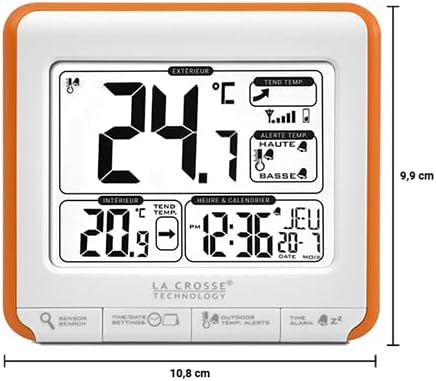 La Crosse Technology Wetterstation mit Warnsignal orange / weiss, orange / weiss