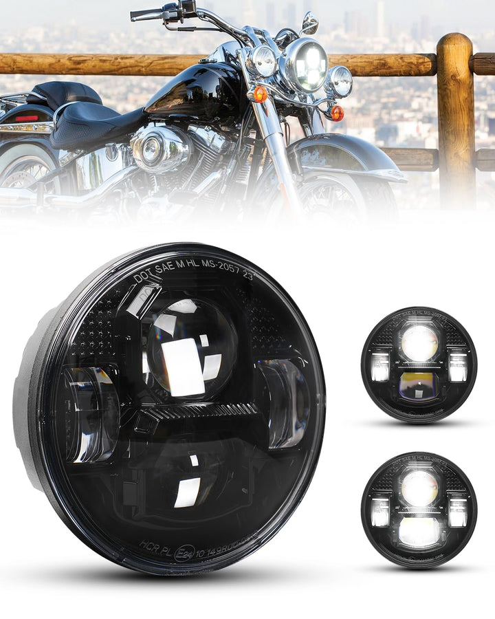 SUPAREE 5.75 Zoll Led Motorrad Scheinwerfer E-geprüft Motorrad Frontscheinwerfer Motorrad Scheinwerf