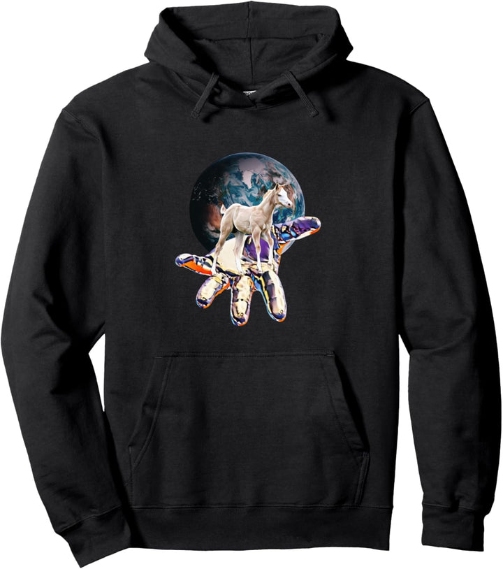 Pferde Motiv Pullover Hoodie