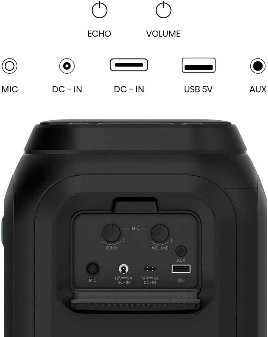 Hisense Party Rocket 160, 160 W Max Audio Power, 12 Hours Battery Life, TWS Pair Play, Karaoke Mode,