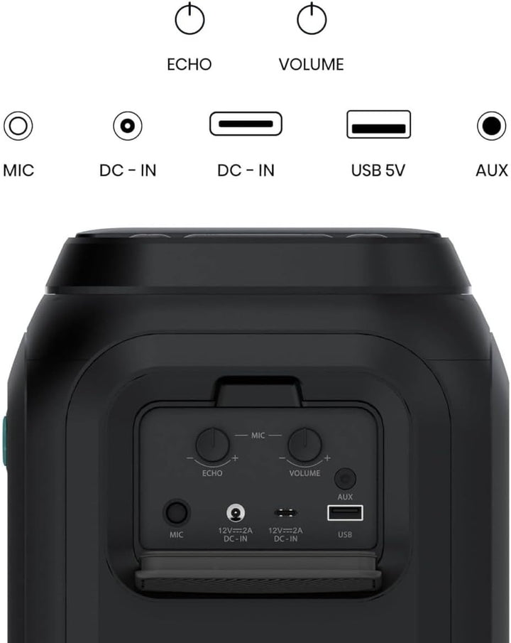 Hisense Party Rocket 160, 160 W Max Audio Power, 12 Hours Battery Life, TWS Pair Play, Karaoke Mode,