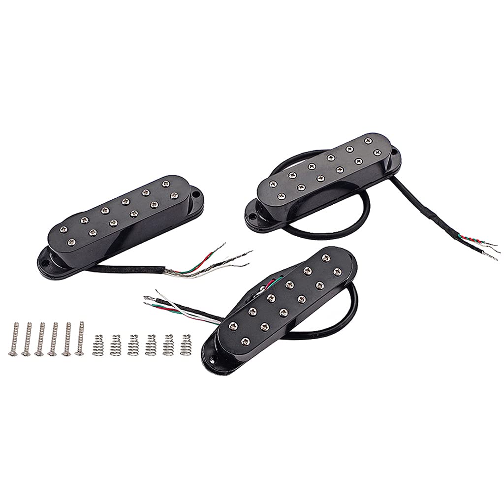 Alnicov Mini-Humbucker-Tonabnehmer für Gitarre, Hals, Mittelsteg, SSS-Tonabnehmer, Set für Stratocas