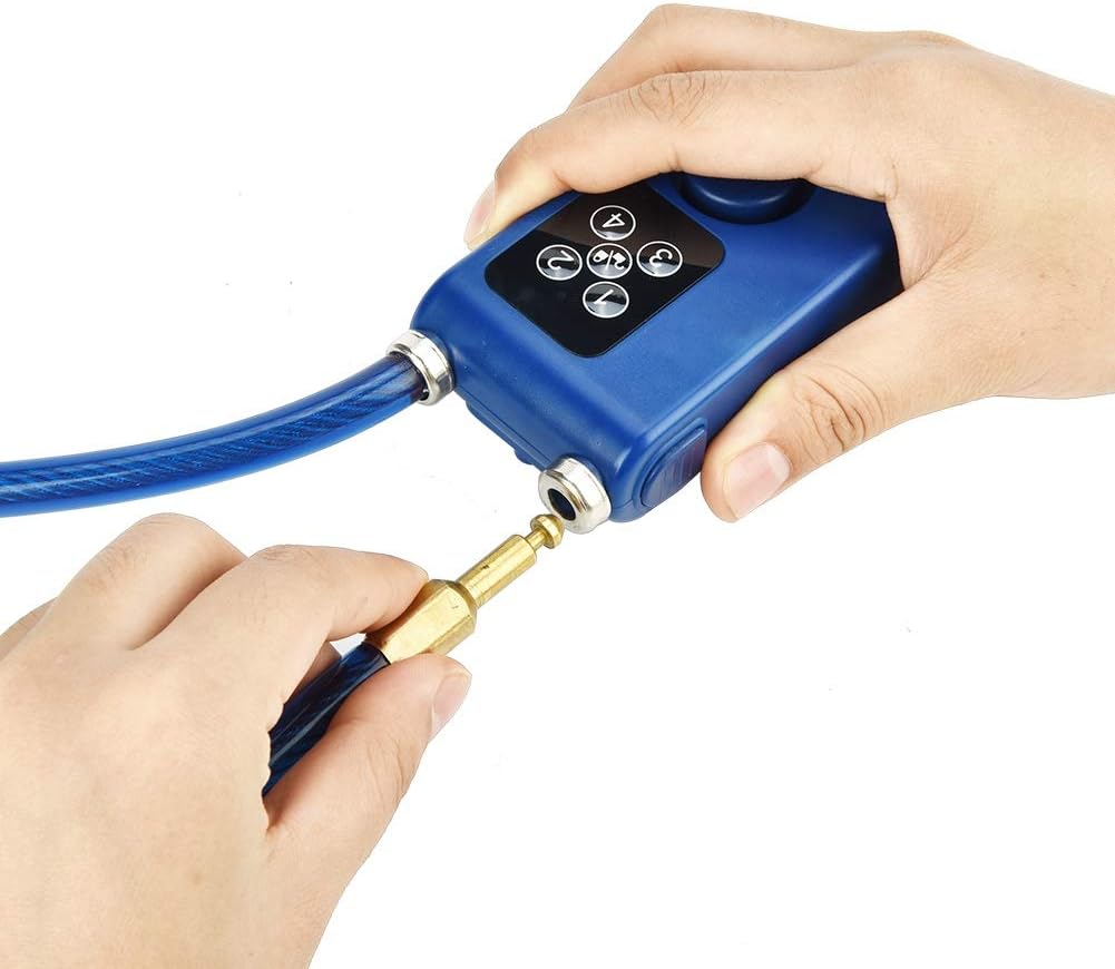 Fahrrad Diebstahlsicherung, Y787 Smart Anti-Theft Alarm Lock Wasserdichtes Drahtseil Kettenschloss A