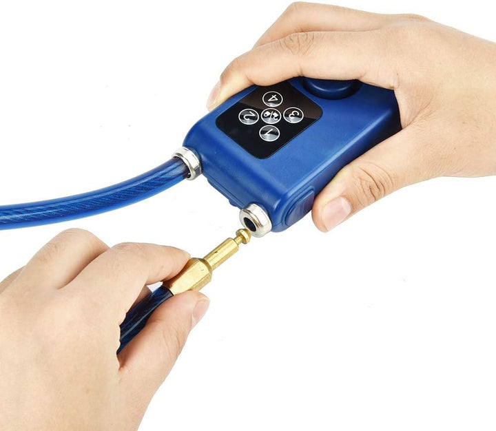 Fahrrad Diebstahlsicherung, Y787 Smart Anti-Theft Alarm Lock Wasserdichtes Drahtseil Kettenschloss A
