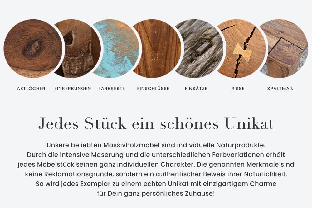 Tablett MAKASSAR 50cm - Natur - Mangoholz griffige Haptik pflegeleicht | Montiert, variabel einsetzb