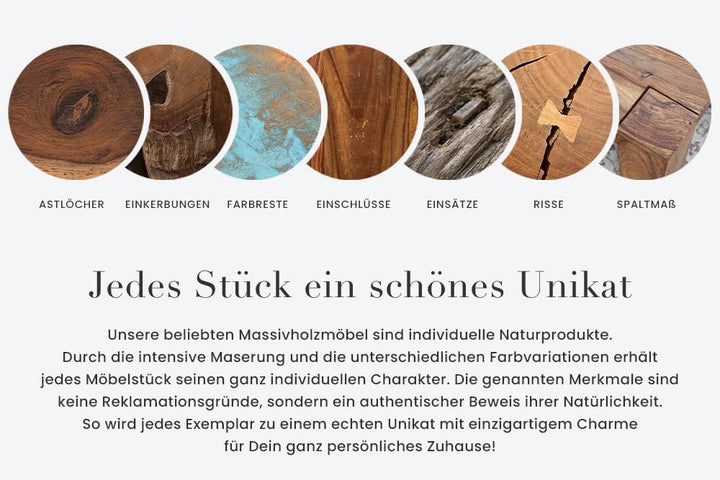 Tablett MAKASSAR 50cm - Natur - Mangoholz griffige Haptik pflegeleicht | Montiert, variabel einsetzb