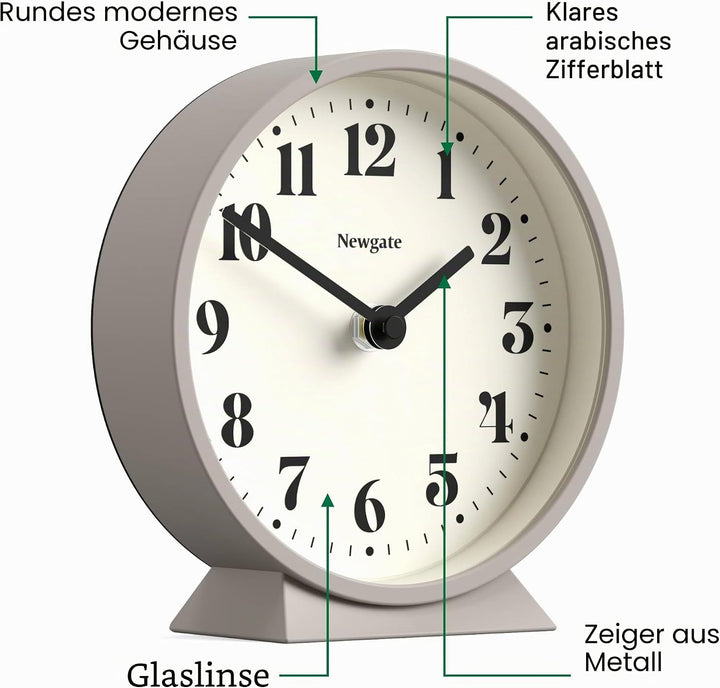 NEWGATE® Theatre kaminuhr | Moderner klassischer runder Design | Stein | Zeitgenössischer Stil für S