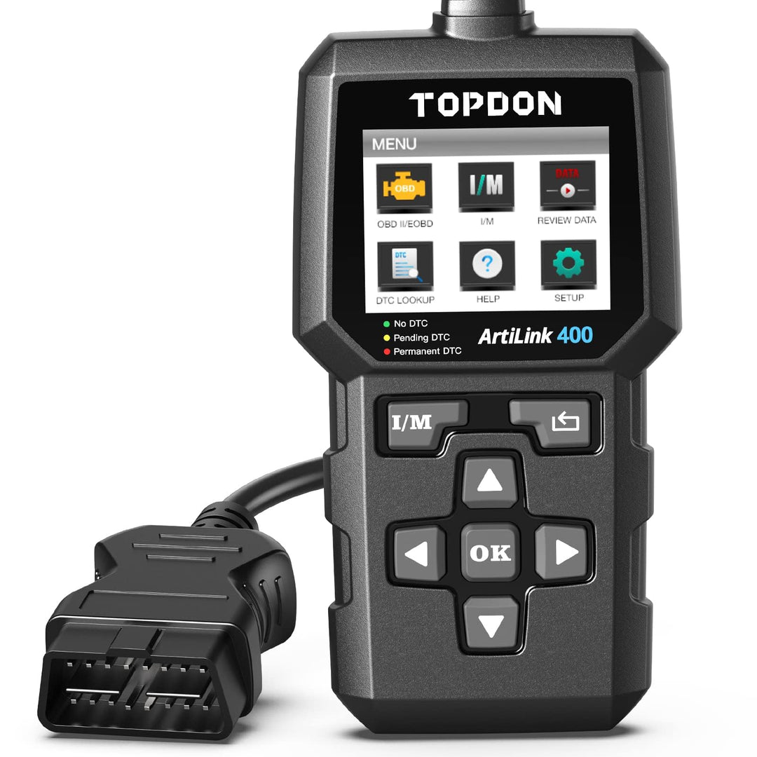 OBD2 Diagnosegerät, TOPDON AL400 Auto Diagnosewerkzeug, I/M Bereitschafts, 10 OBD2 Modi, Motorkontro