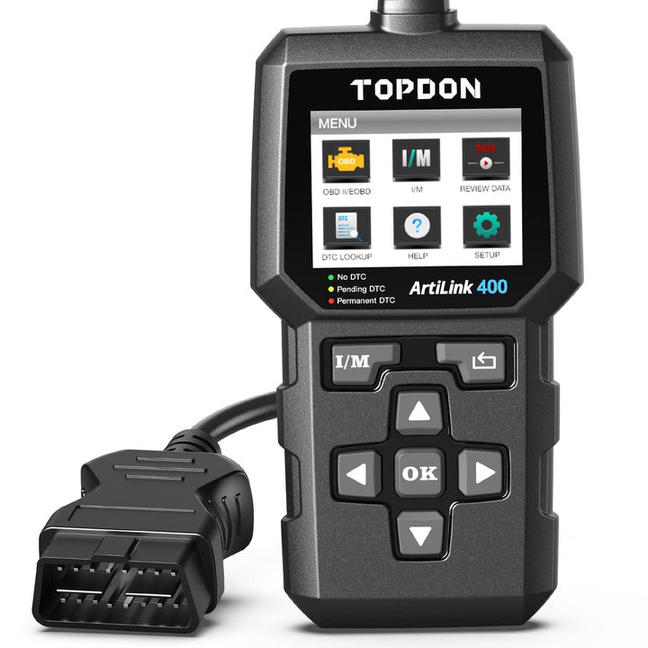 OBD2 Diagnosegerät, TOPDON AL400 Auto Diagnosewerkzeug, I/M Bereitschafts, 10 OBD2 Modi, Motorkontro