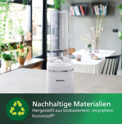 Philips Standmixer – Eco Conscious Edition, 350 Watt, ProBlend-Technologie, Tritan Renew™ Becher, BP