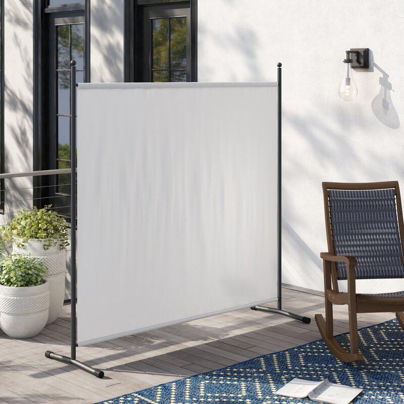 QUICK STAR Paravent 180 x 178 cm Stoff Raumteiler Gross Garten Stellwand Trennwand Balkon Sichtschut