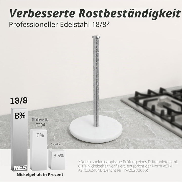 KES Küchenpapierhalter Stehend Papierrollenhalter Papierhalter Küchenrollenhalter Edelstahl SUS304 K