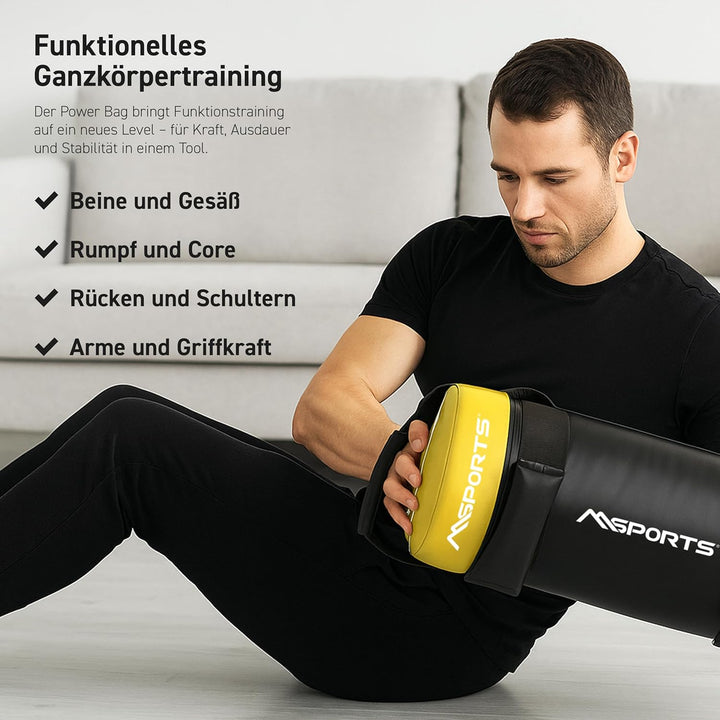 MSPORTS Power Bag Premium 5-30 kg Fitness Bag - Sandsack für Functional Fitness Gewichtssack 5