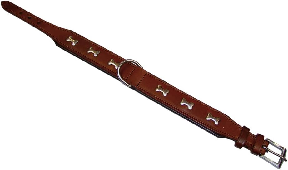 Nobby Leder Halsband CERRO, schwarz / braun 50 cm (42-48 cm), 30 mm, 1 Stück schwarz-braun Halsumfan