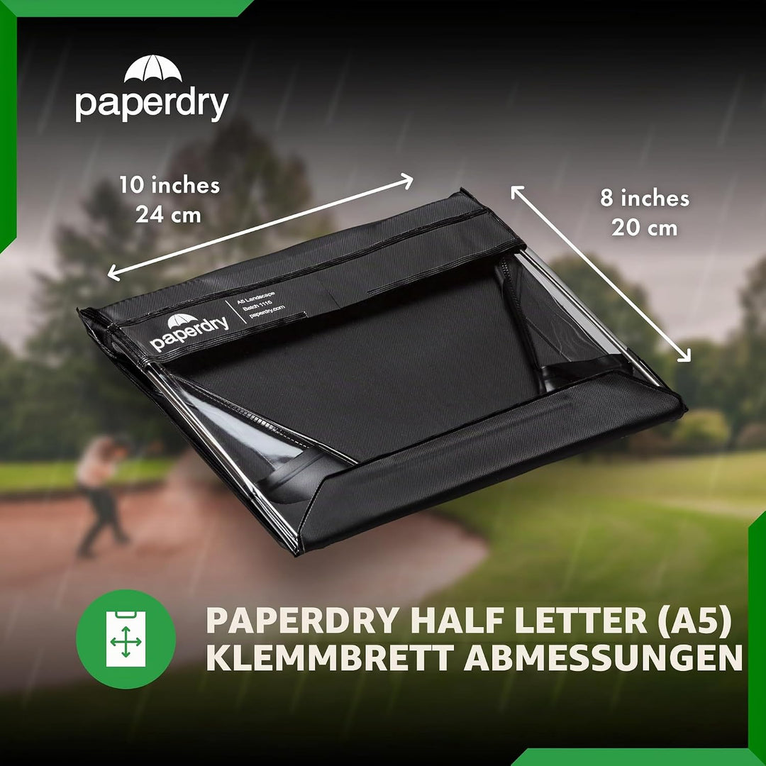 Paperdry A5 Querformat Wasserfestes Klemmbrett - Kälteresistent, dickeres PVC [18 Monate Garantie] -