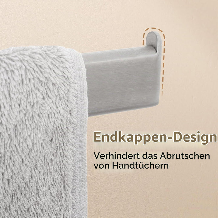 KES Handtuchhalter Schwenkbar Handtuchstange 4 Armig Bad Edelstahl SUS304 Badetuchhalter 50CM 180° D