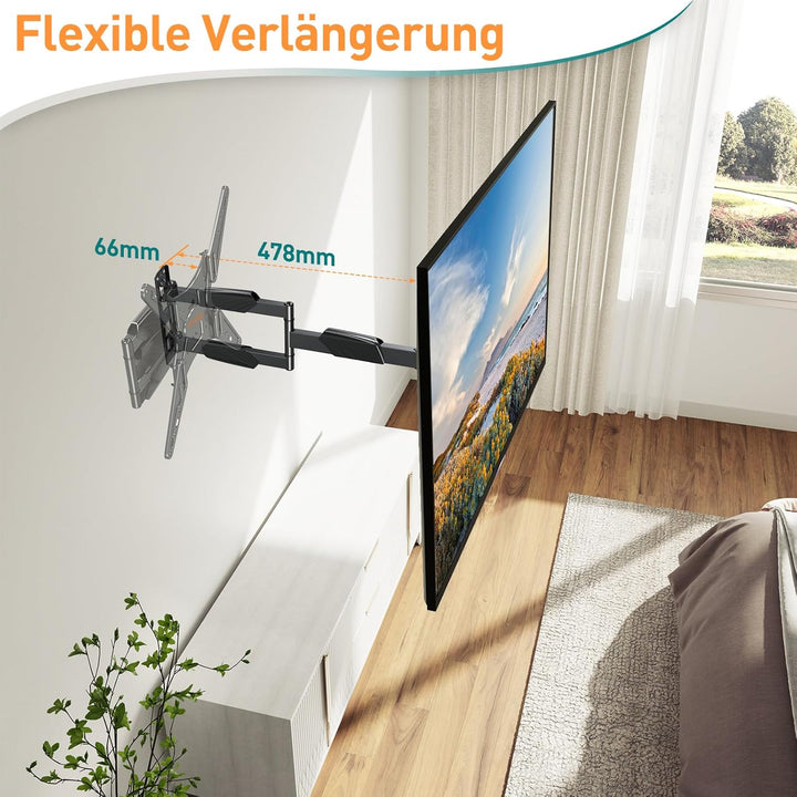 ELIVED TV Wandhalterung Schwenkbar Neigbar TV Halterung für 26-55 Zoll Flach/Curved Fernseher oder M