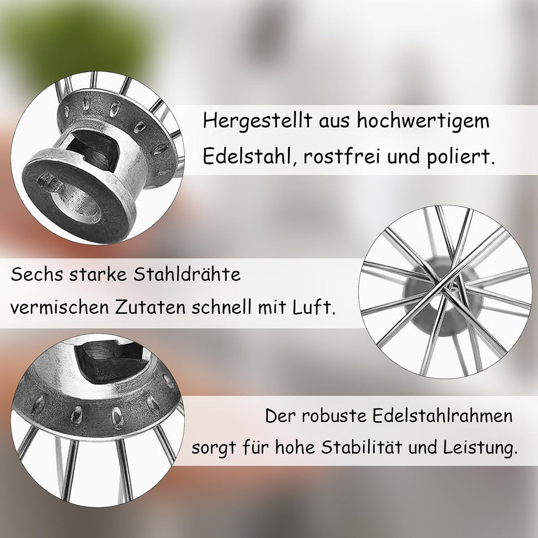 6-Draht Schneebesen für KitchenAid 4.5-5 Quart, 304 Edelstahl | 304 Edelstahl Schneebesen für Kitche