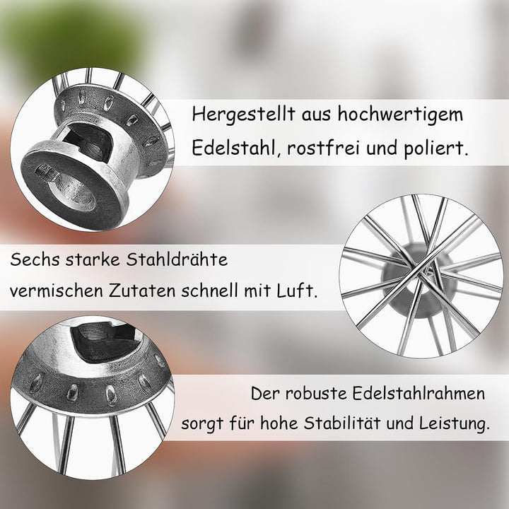 6-Draht Schneebesen für KitchenAid 4.5-5 Quart, 304 Edelstahl | 304 Edelstahl Schneebesen für Kitche