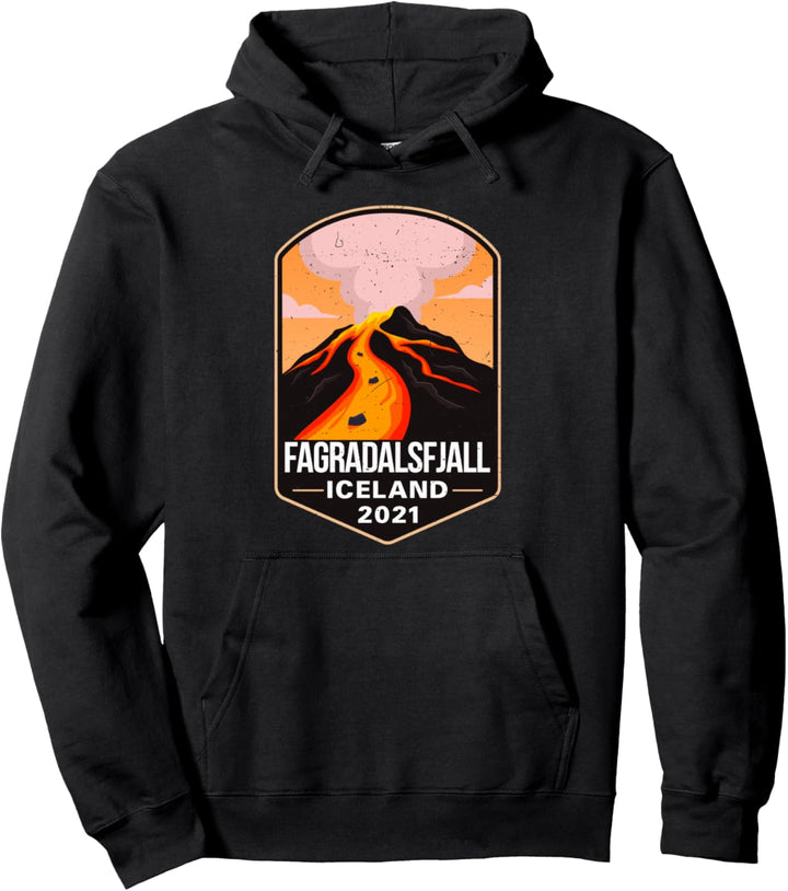 Fagradalsfjall Berg Vulkan brach Island 2021 Pullover Hoodie
