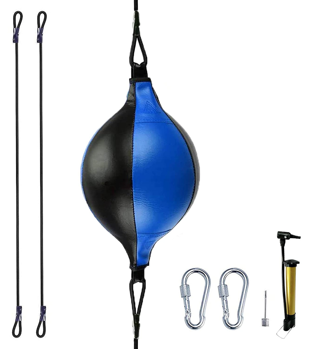 HUINING Doppelseitiger Speedball aus Leder Universal Boxball MMA Muay Thai Deckentrainingssandsack B