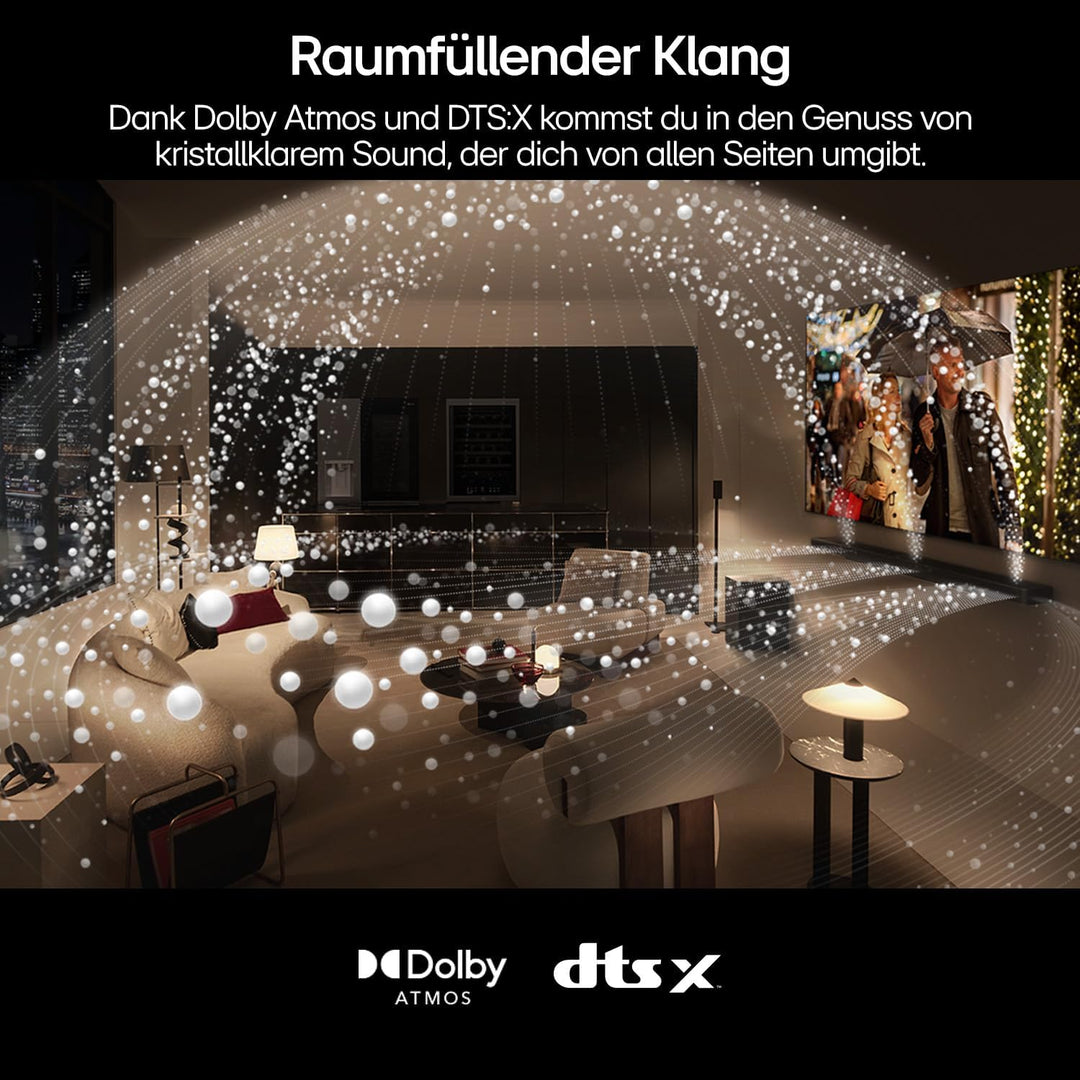 LG DS80TR 5.1.3 Dolby Atmos Soundbar (580W) mit kabellosem Subwoofer & Rücklautsprechern (Wow Cast,