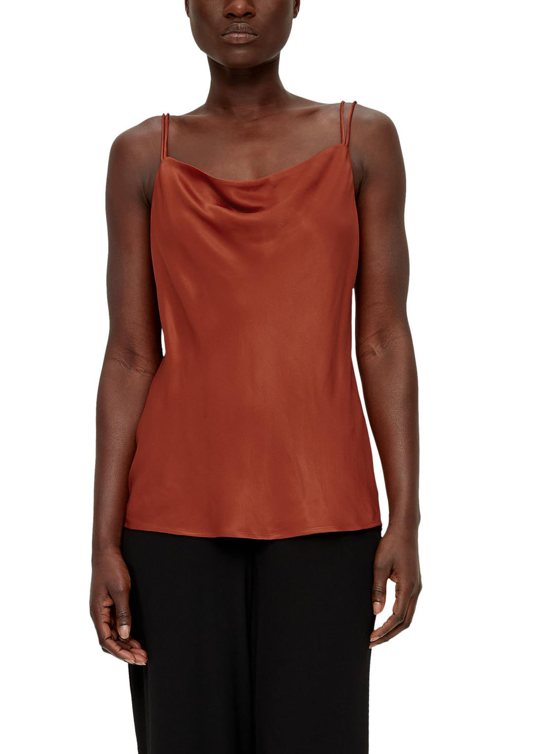 s.Oliver BLACK LABEL Damen Blusen Top 32 Orange 2813, 32 2813_dunkelorange