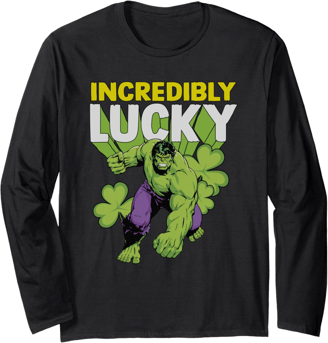 Marvel Hulk St. Patrick's Day Incredibly Lucky Langarmshirt