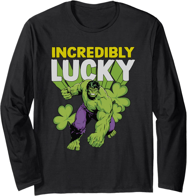 Marvel Hulk St. Patrick's Day Incredibly Lucky Langarmshirt