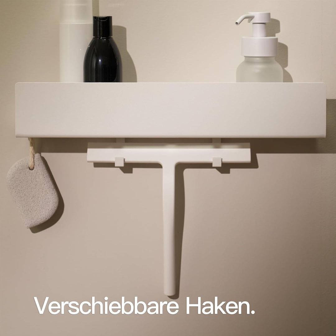 Designfabrik Hamburg Duschablage ohne Bohren | Badezimmer Regal | Badregal | Duschregal ohne Bohren