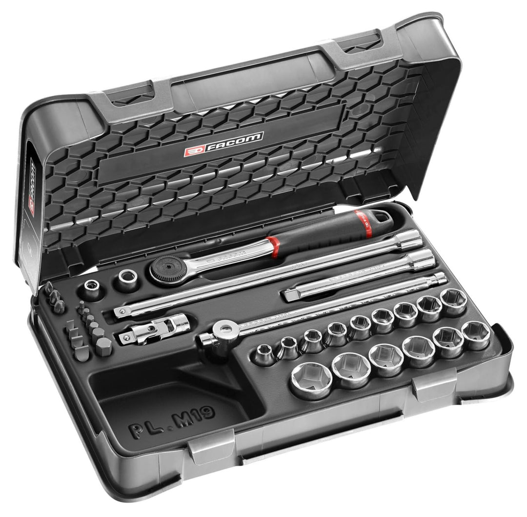 Facom J.431BSP Set mit 6 Steckschlüsseln, mehrfarbig, 3/8 Zoll, 31-teilig, 3/8"