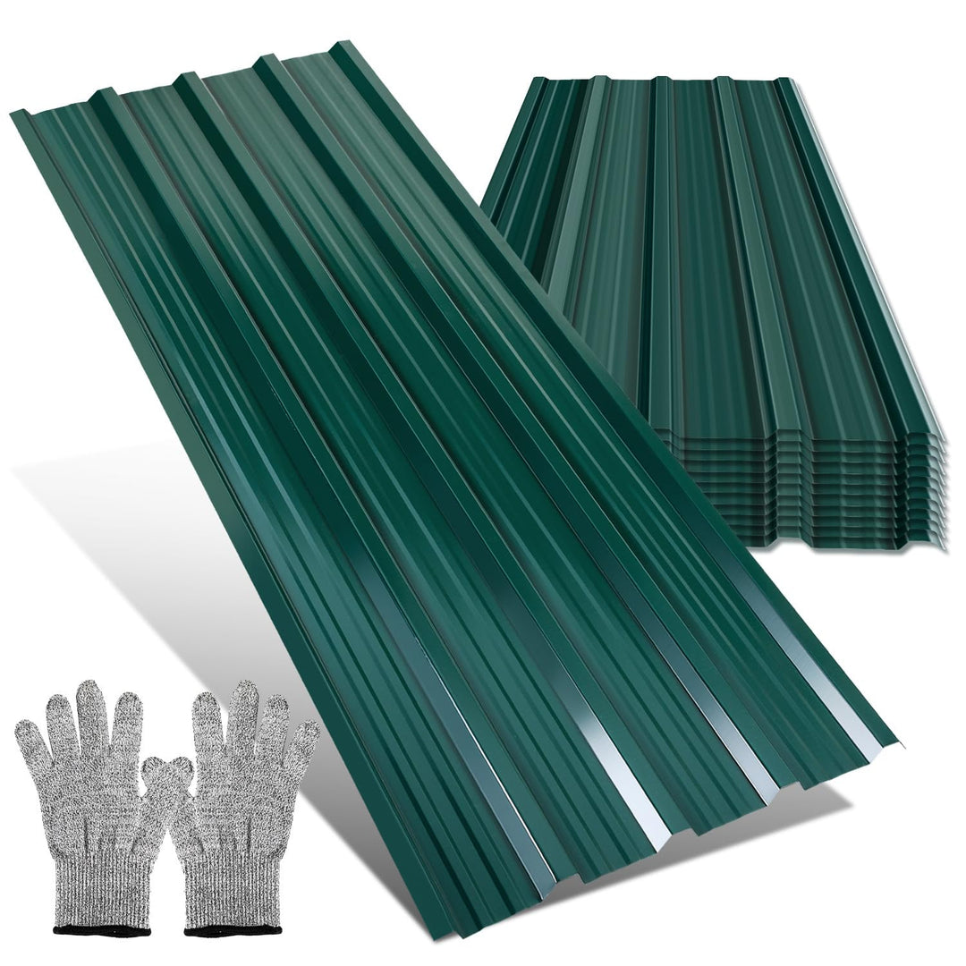 12X Trapezblech 129×46cm – 7m², Wellblechplatten für Dach 0,25mm, 0,25mm, Verzinktes Stahl Profilble
