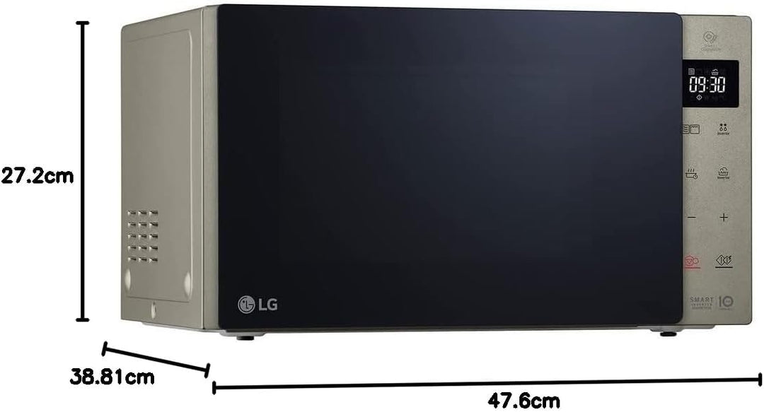LG Electronics MH6535NBS Mikrowelle mit Grill | Smart Inverter Technologie | 1000 W | 25 L | 32 Auto