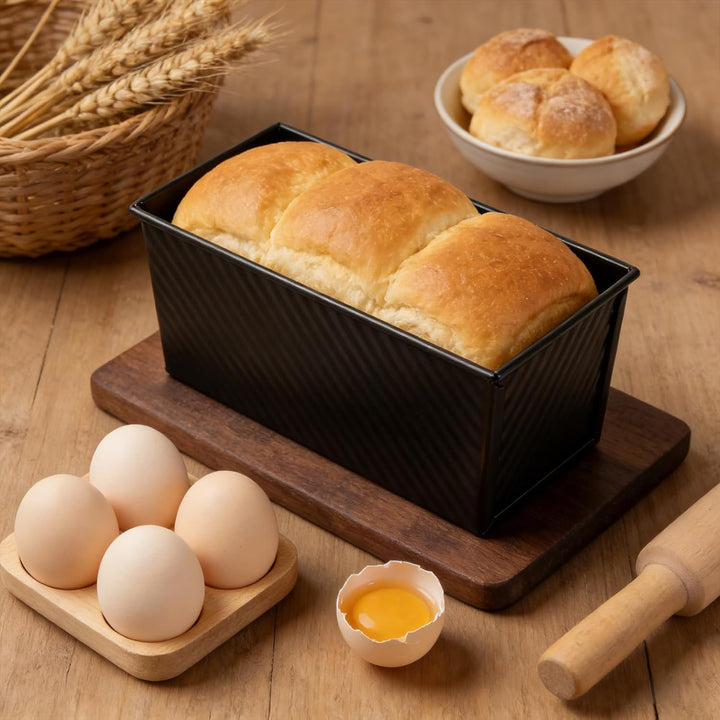 2 Stück Brotbackform mit Deckel, 31.8x12x11.43cm Kastenform mit Deckel, 21.6x12x11cm Toast Backform,