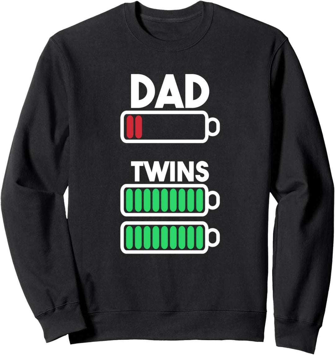Papa Vater Sohn Tochter Zwillinge Twins Geburt Geschenk Sweatshirt