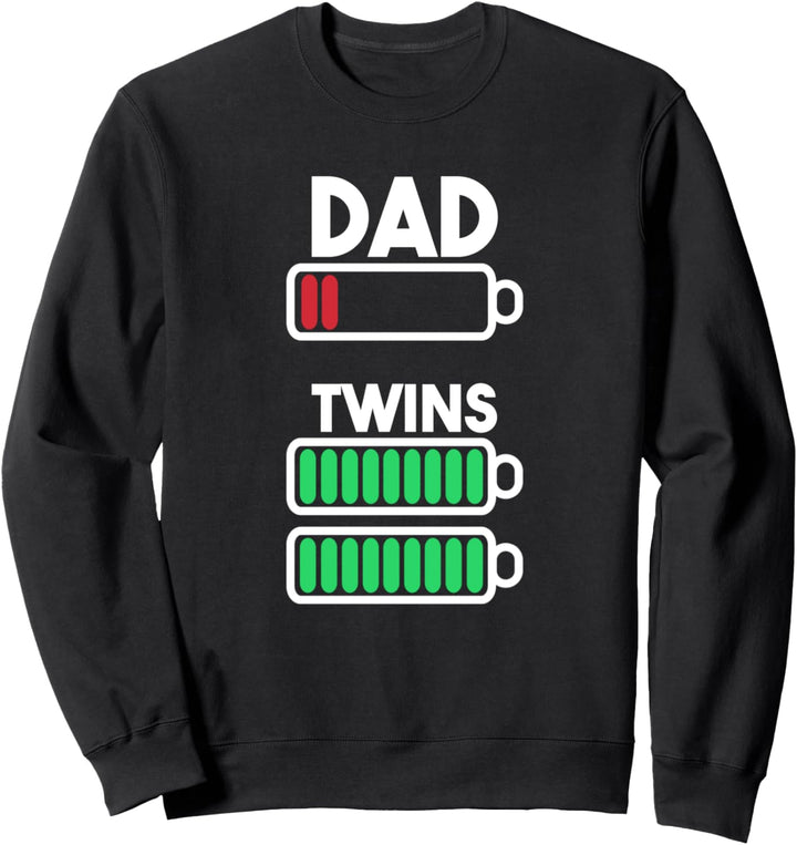 Papa Vater Sohn Tochter Zwillinge Twins Geburt Geschenk Sweatshirt