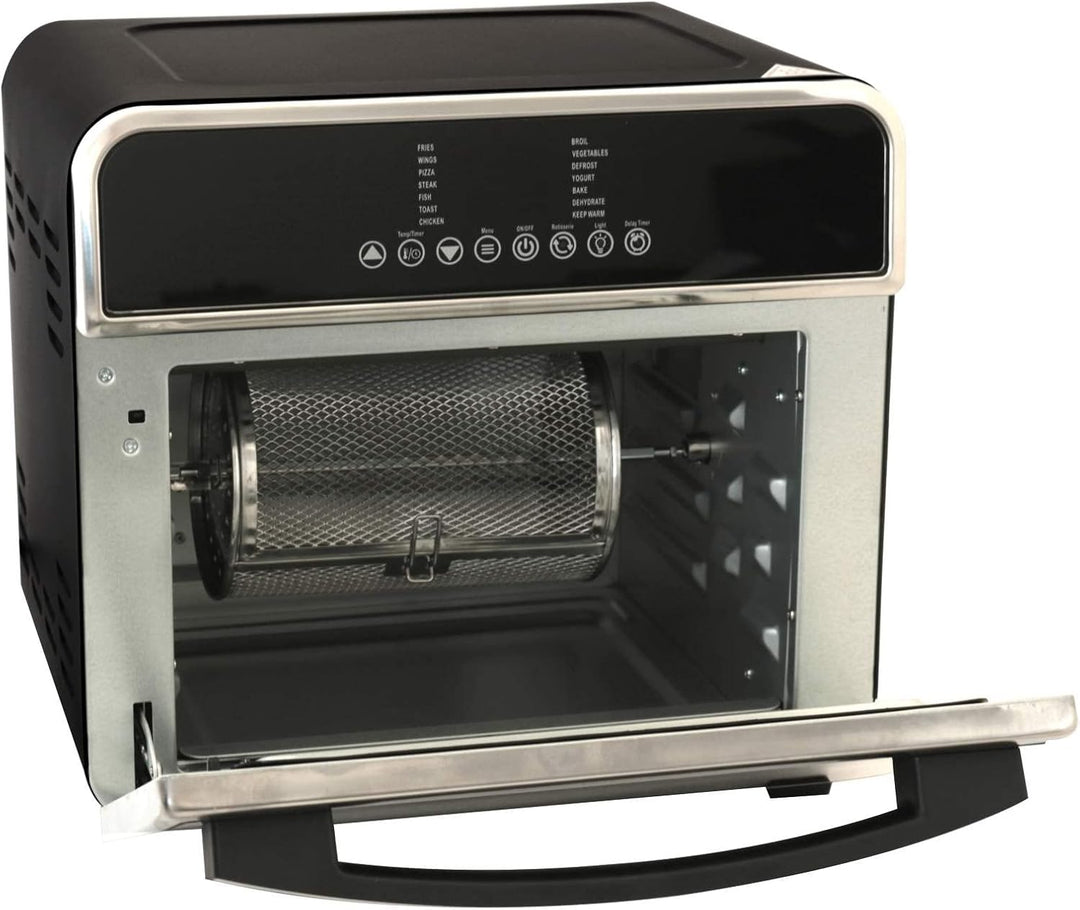 Deski HOT KITCHEN DESIGN Ofen Heissluft Fritteuse 15 Liter schwarz 1600 Watt 3in1 Multifunktion, 401