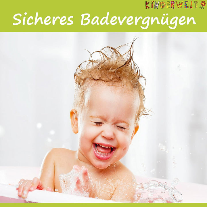 KiNDERWELT Babywanne 100 cm - Baby Badewanne mit Funny Farm Motiv - BPA-Frei - Wanne zum Baden für B