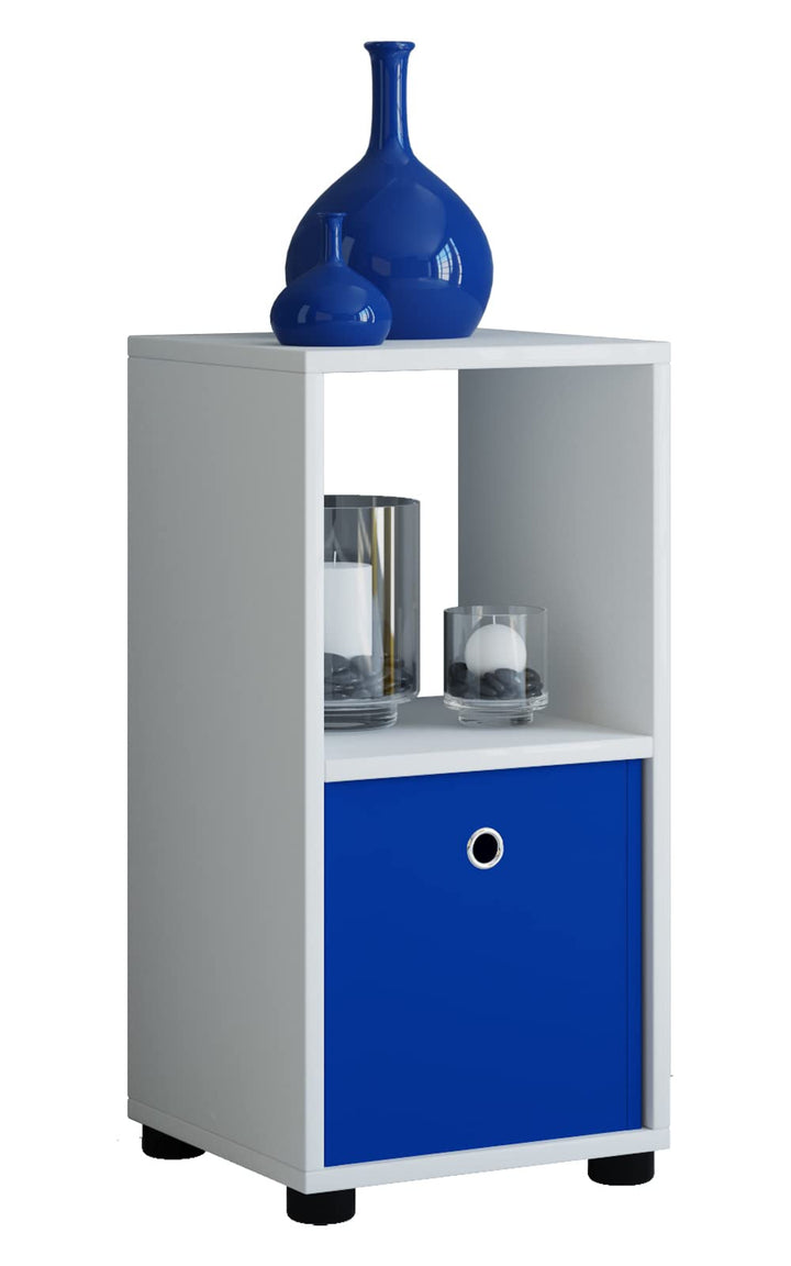 VCM Holz Aufbewahrung Stand Regal Standregal Bücher Benas-2 Weiss