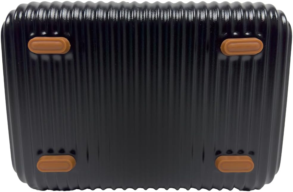 BERTOO Napoli Kosmetikkoffer aus schwarzem Hartschalen-Material, 17 l, mit TSA-Schloss, abnehmbarem