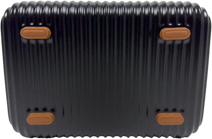 BERTOO Napoli Kosmetikkoffer aus schwarzem Hartschalen-Material, 17 l, mit TSA-Schloss, abnehmbarem