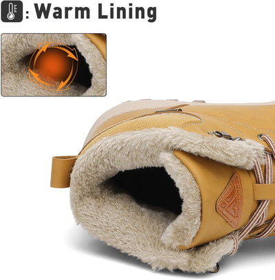 Mishansha Unisex Winterschuhe Winterstiefel mit Warm Gefüttert, Gr. 36-48 37 EU Buttergelb, 37 EU Bu