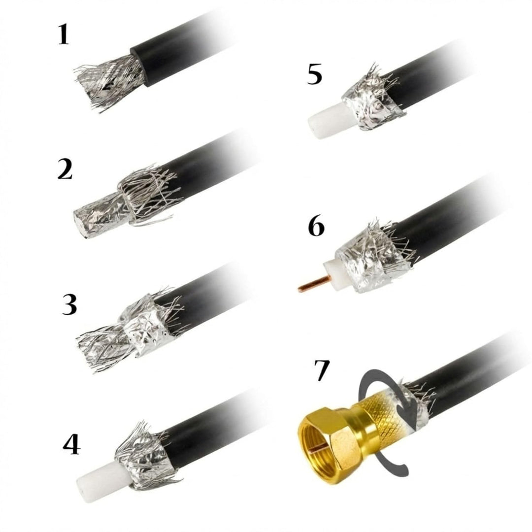PremiumX 100m Profi Koaxialkabel Schwarz 135dB 4-Fach REINES Kupfer Koax Kabel Satellitenkabel SAT A