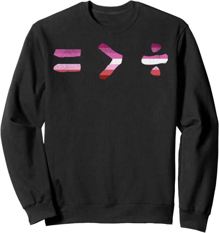 Equal Greater Than Divide Equality LGBT Gay Pride Ally Sweatshirt