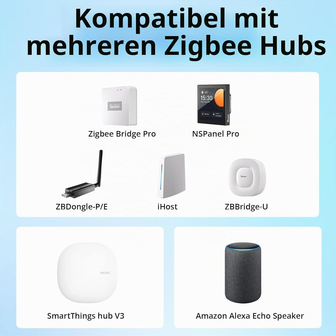 SONOFF ZBMINIL2 Zigbee Smart Schalter,4 Stück 2 Way Smart Switch(Kein Neutralleiter Erforderlich),Sm