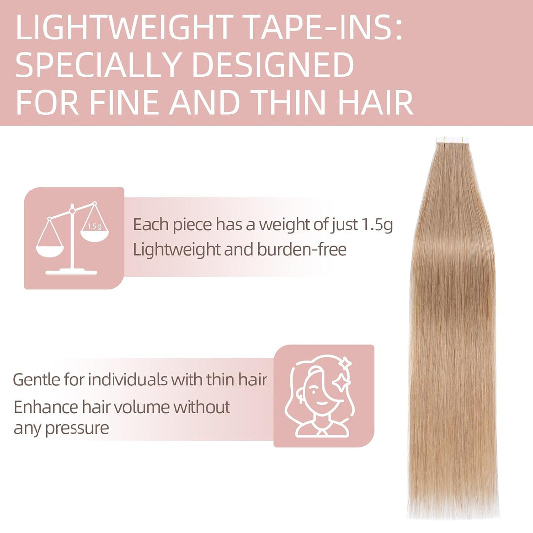 Silk-co Tape in Extensions Echthaar 20stk, leicht Version Tape Extensions Echthaar, Remy Haarextensi