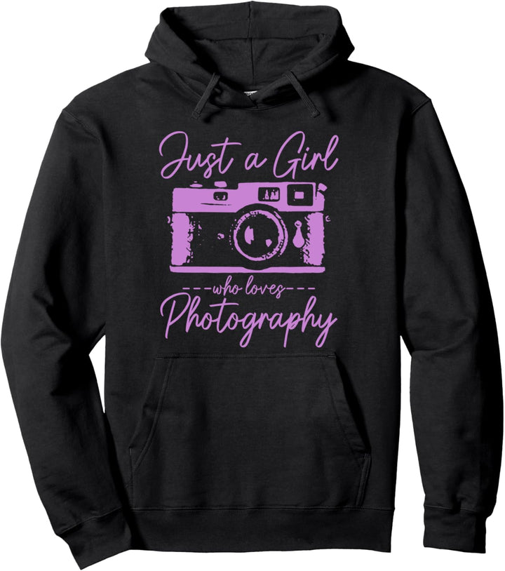 Nur ein Mädchen, das die Fotokamera liebt, lustiger Fotograf Pullover Hoodie
