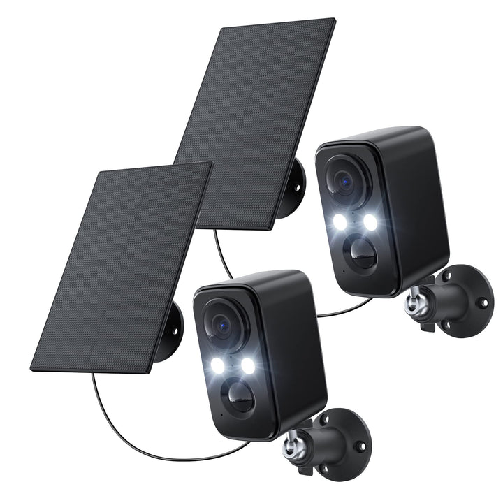 IHOXTX Überwachungskameras Aussen Akku mit Solarpanel, Kamera Überwachung Aussen WLAN mit Bunte Nach