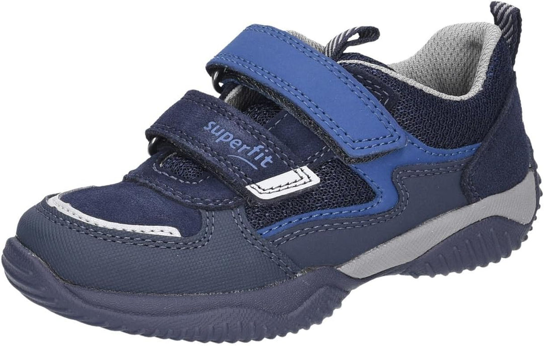 Superfit Mädchen Storm Sneaker 25 EU Blau Hellgrau 8010, 25 EU Blau Hellgrau 8010